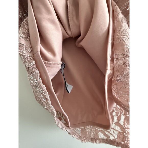 JS Collections Women’s Soutache Mesh Midi Dress sleeveless in blush Pink Size 6 - Picture 7 of 10